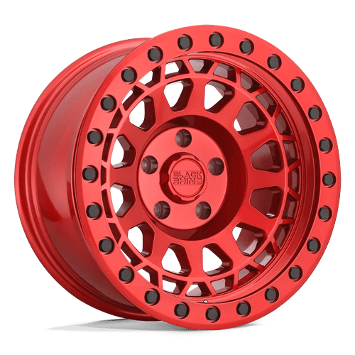 Stunning Black Rhino PRIMM Wheels in Candy Red with Black Bolts - 20X9.5 5X127 ET-18 71.5