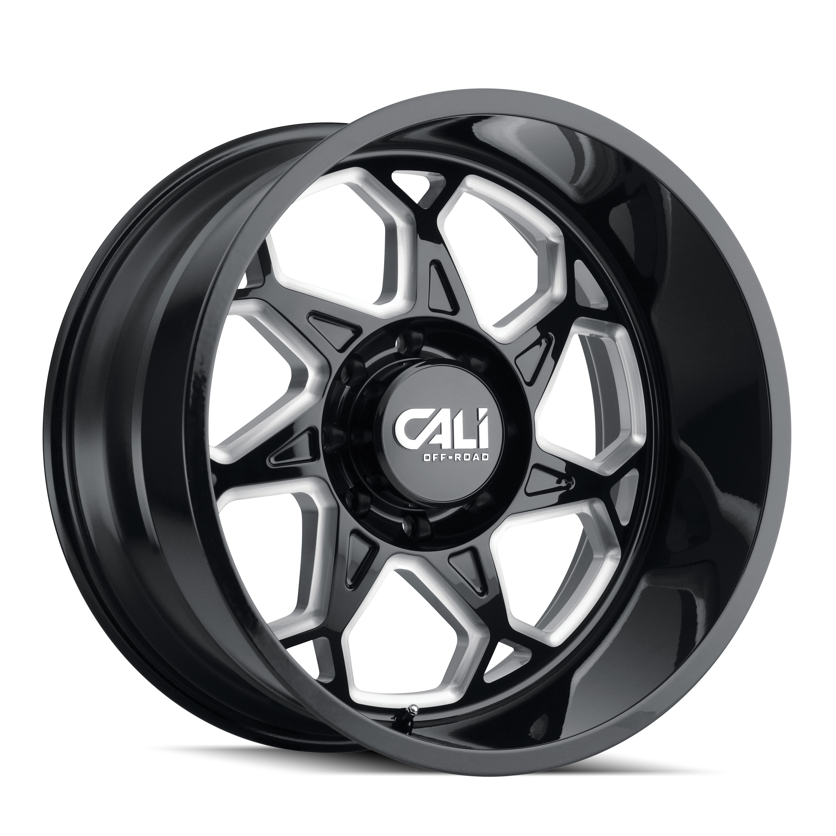 Unleash Your Adventure with CALI OFF-ROAD SEVENFOLD 20x9 Gloss Black Milled Wheels