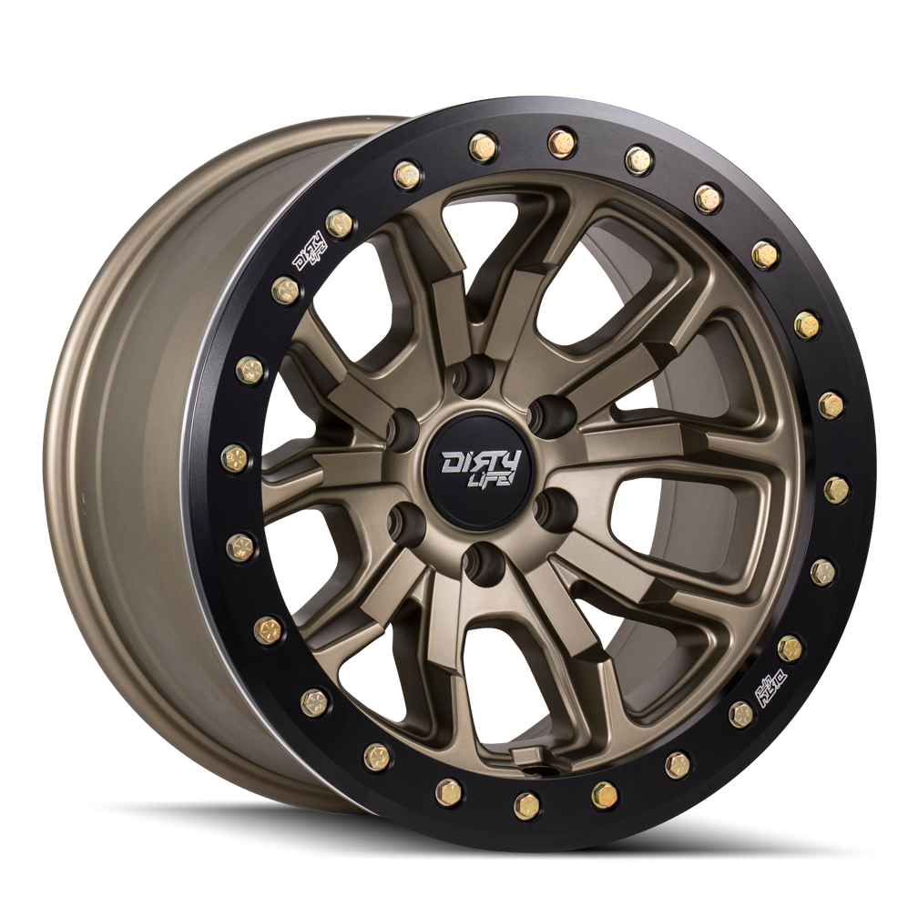 DIRTY LIFE DT-1 Wheels - 17x9, 6x139.7, ET-12, Satin Bronze - Unleash Your Adventure!