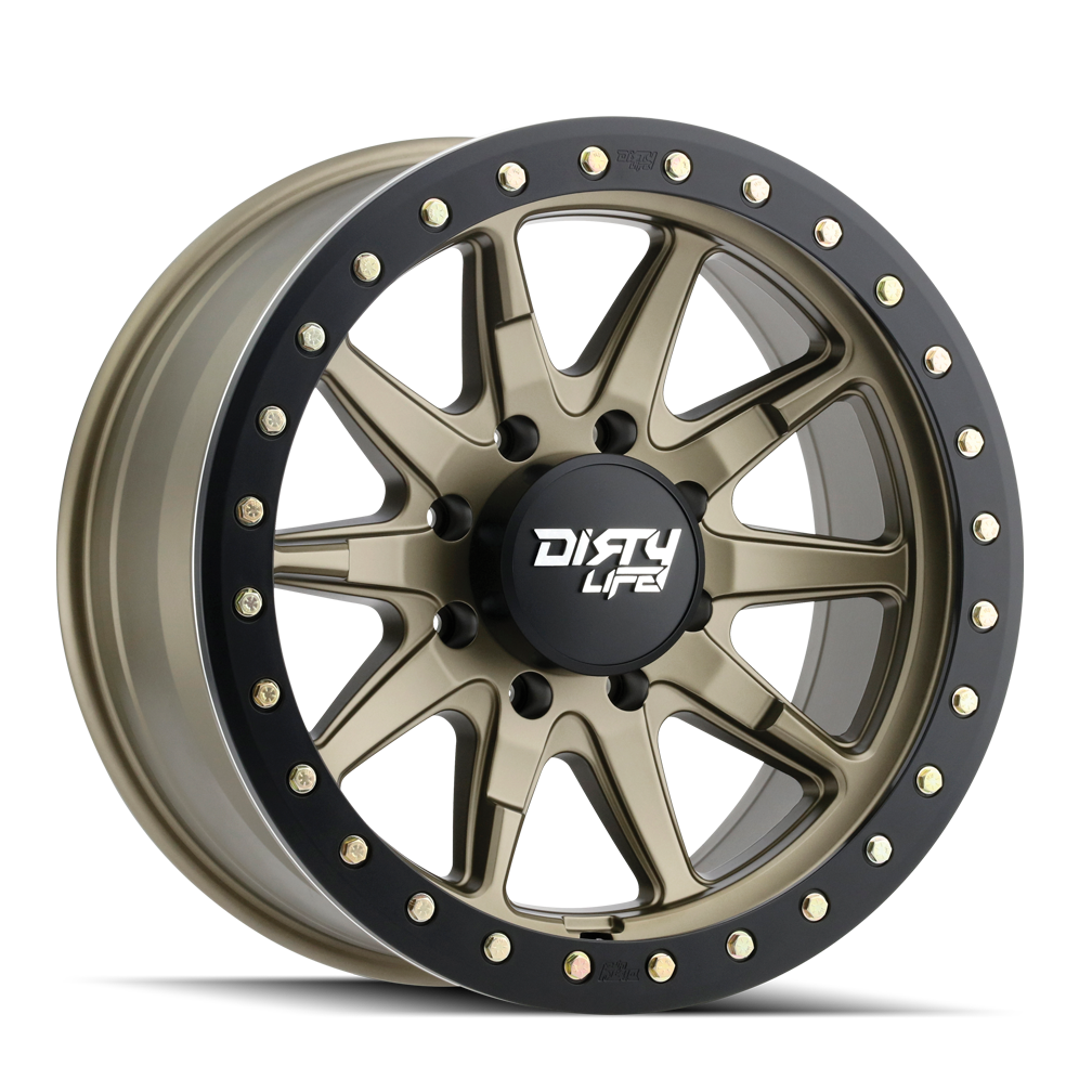 Unleash the Power: DIRTY LIFE DT-2 17x9 Satin Gold Wheels