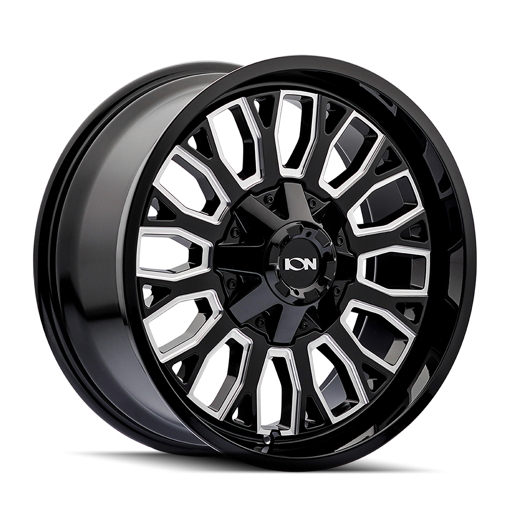 ION 152 Gloss Black Milled Wheels - 20x9, 8x170 ET0, 125.2 - Unleash Your Ride's Potential!