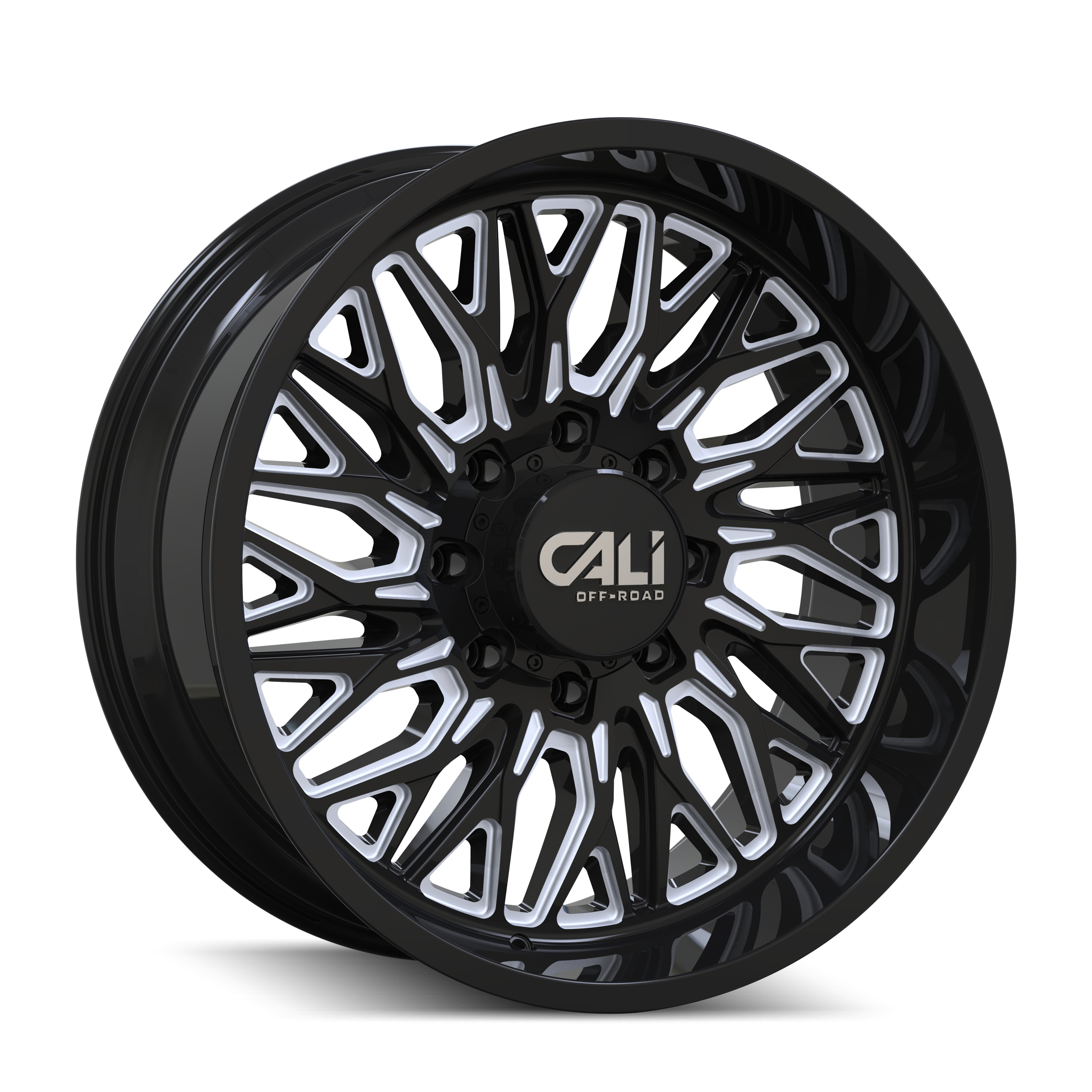 Unleash Your Adventure with CALI OFF-ROAD CRUSHER 22x10 Gloss Black Milled Wheels