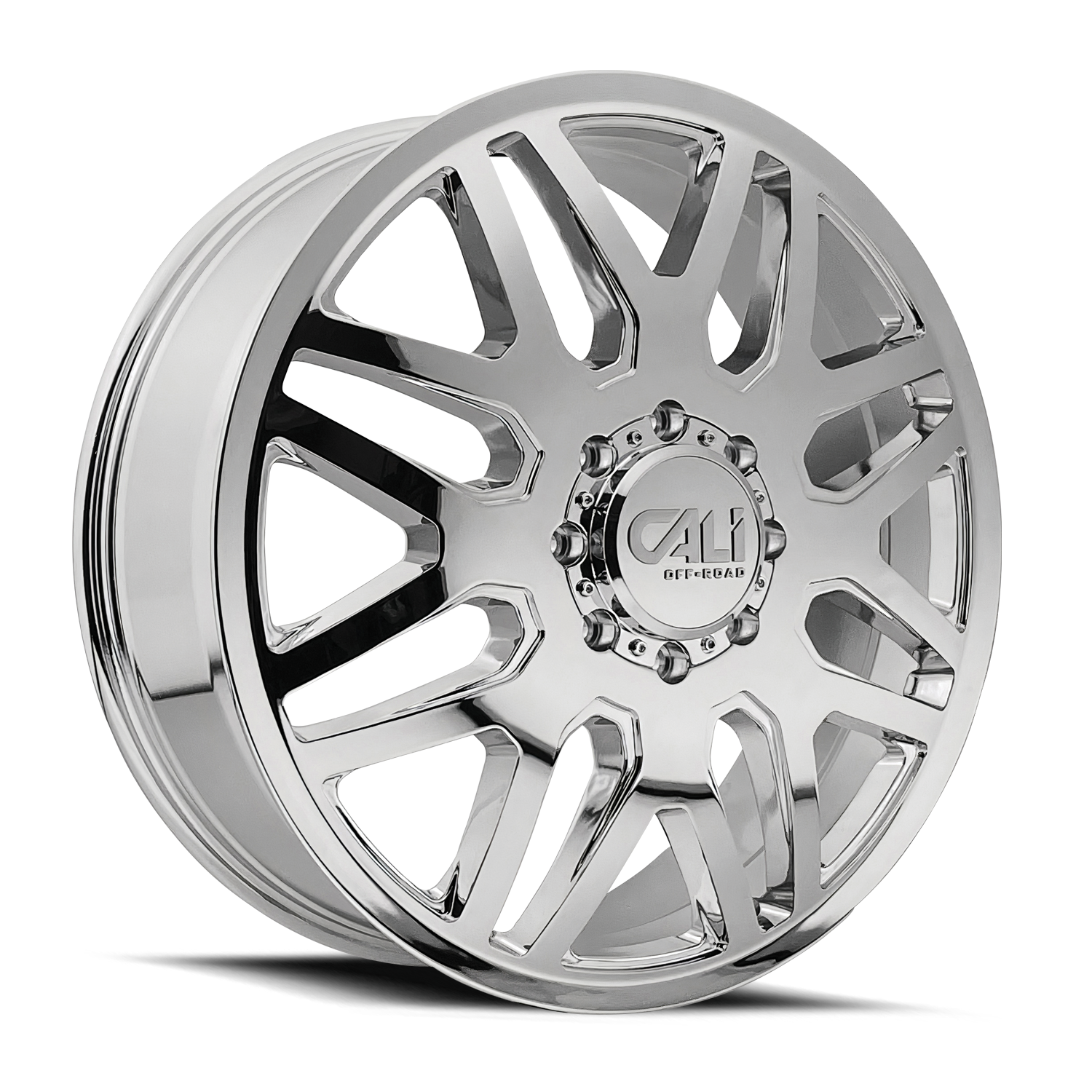 Unleash Your Adventure with CALI OFF-ROAD INVADER DUALLY 24x8.25 Chrome Wheels