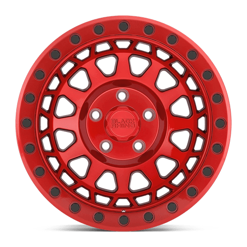 Stunning Black Rhino PRIMM Wheels in Candy Red with Black Bolts - 20X9.5 5X127 ET-18 71.5