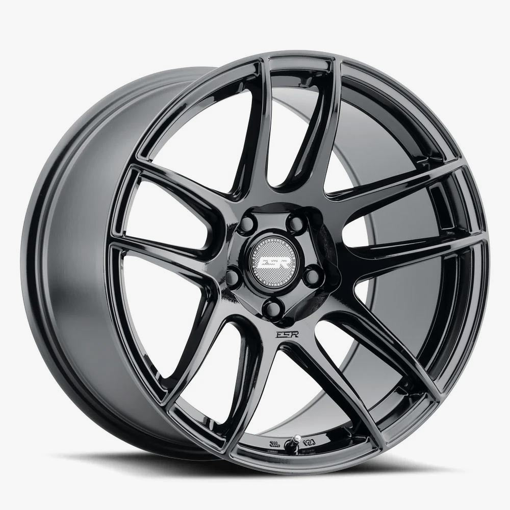ESR CS8 Gloss Black Custom Drilled Wheels - 19x9.5, 5x120.6, ET22
