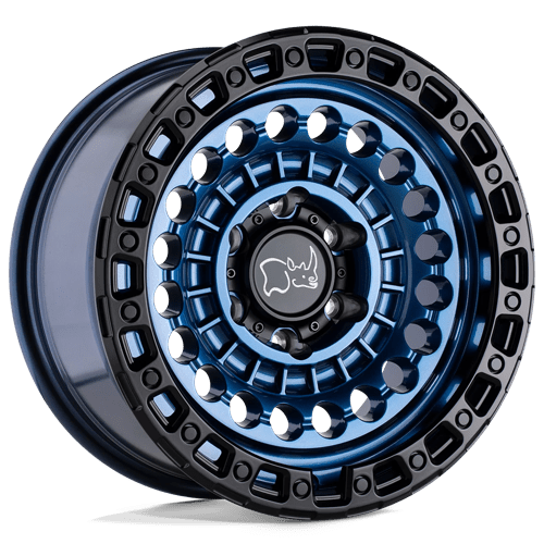 Black Rhino SENTINEL 20X9.5 8X170 ET-18 125.1 - Stunning Cobalt Blue with Black Ring Wheels