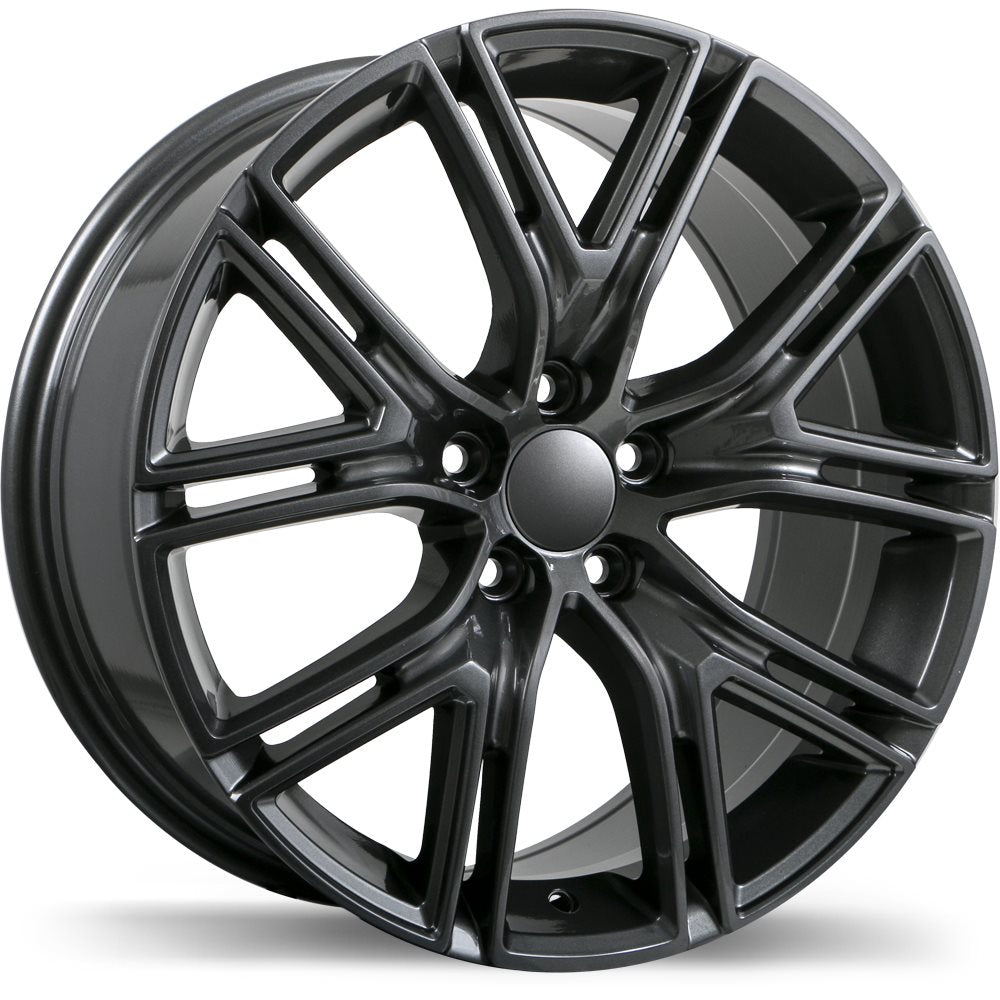 Stunning Replika R222 18x8.0 5x108 ET50 63.4 Gloss Gunmetal Wheels