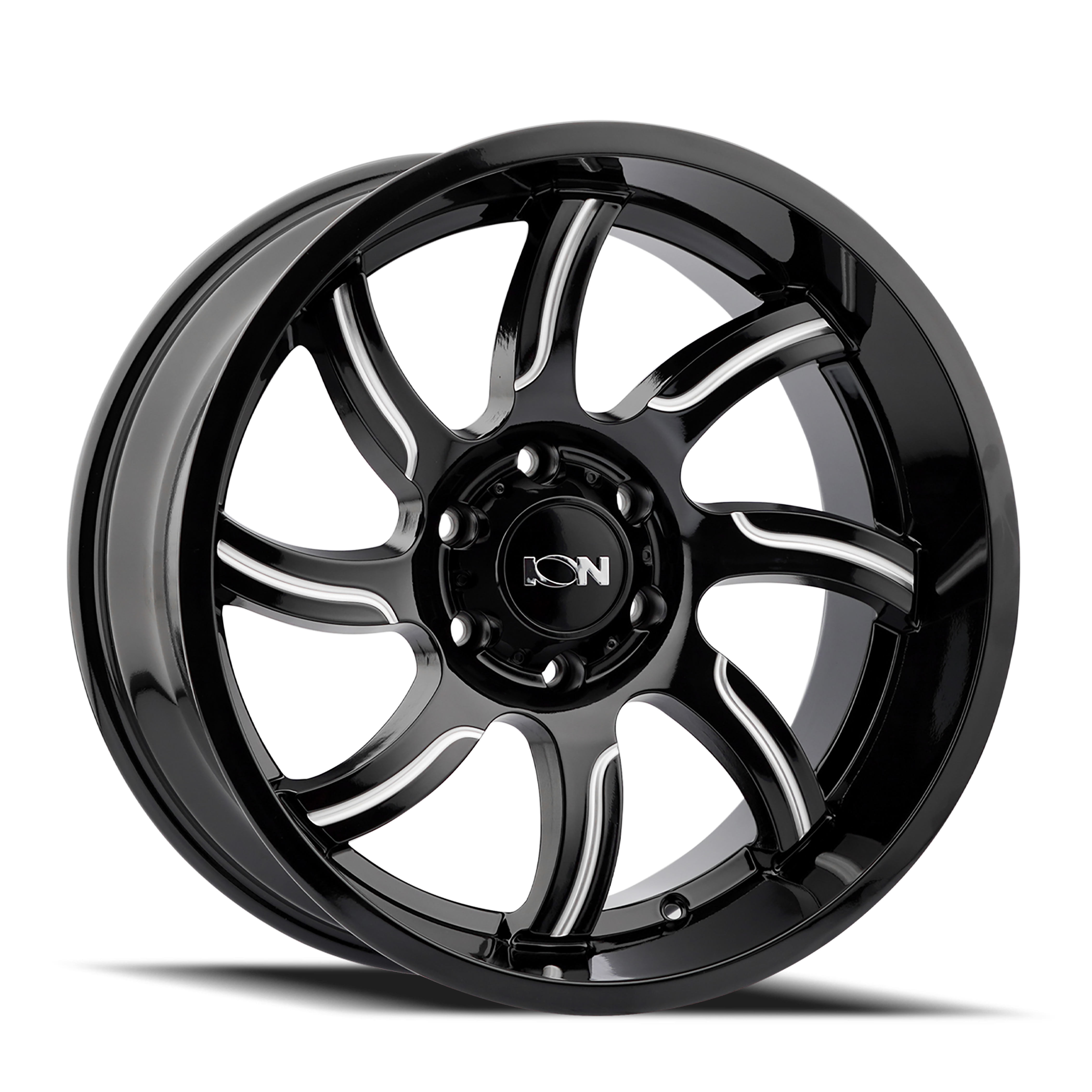 ION 151 Gloss Black Milled Wheels - 20x10, 8x165.1 ET-19, 125.2