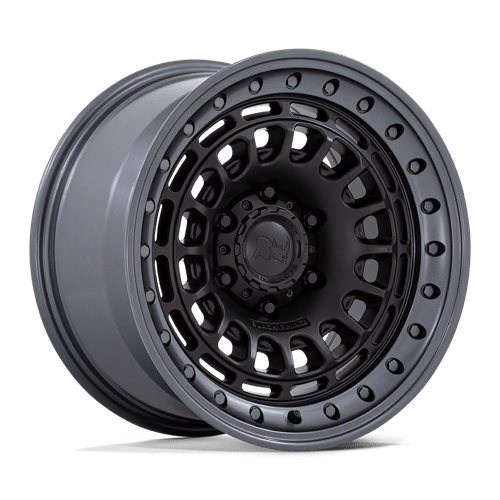 Stunning Black Rhino BR014 SAHARA 17X9 Wheels - Matte Black with Gunmetal Lip!