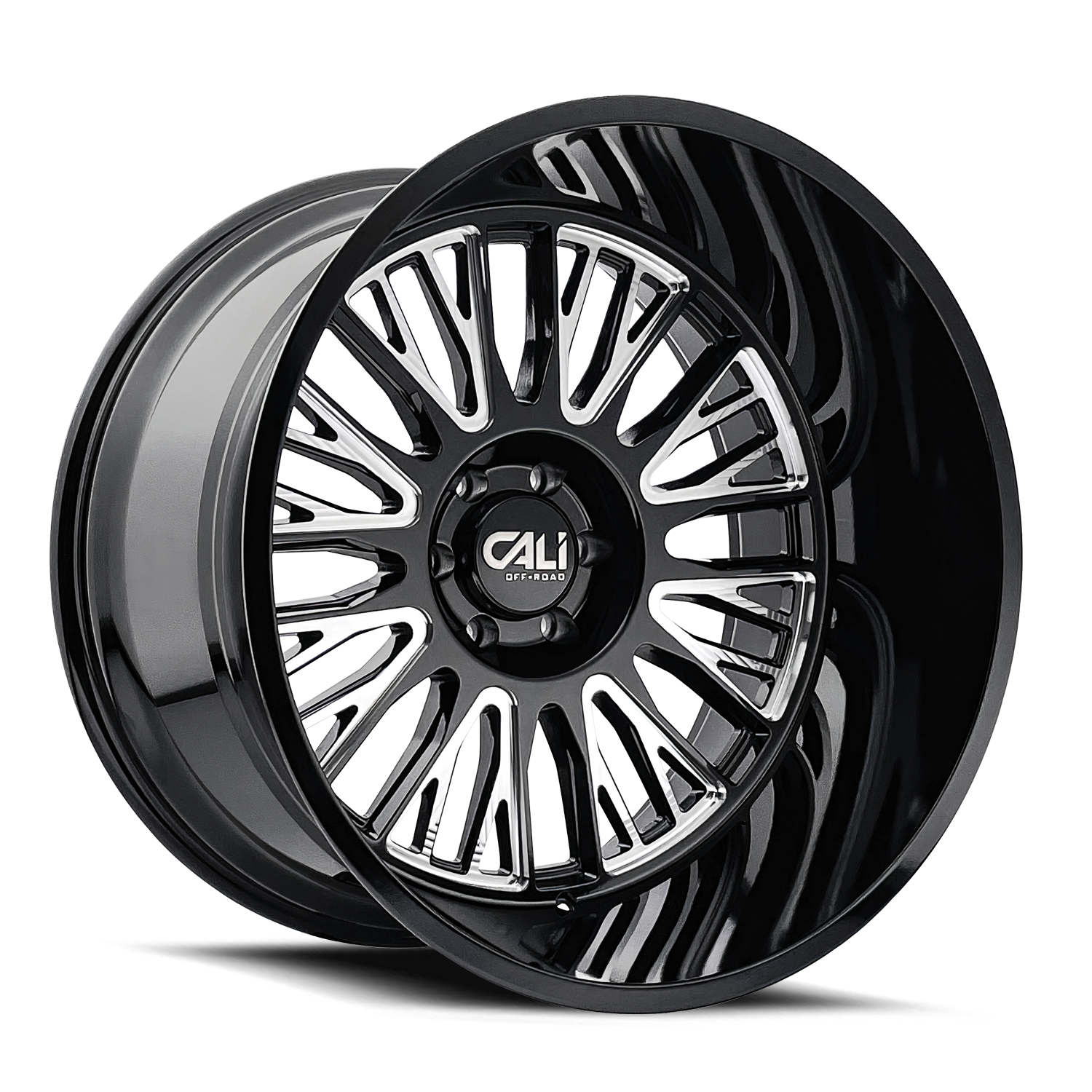 CALI OFF-ROAD VERTEX: 20x10 Gloss Black Milled Off-Road Wheels - Unleash Your Adventure!