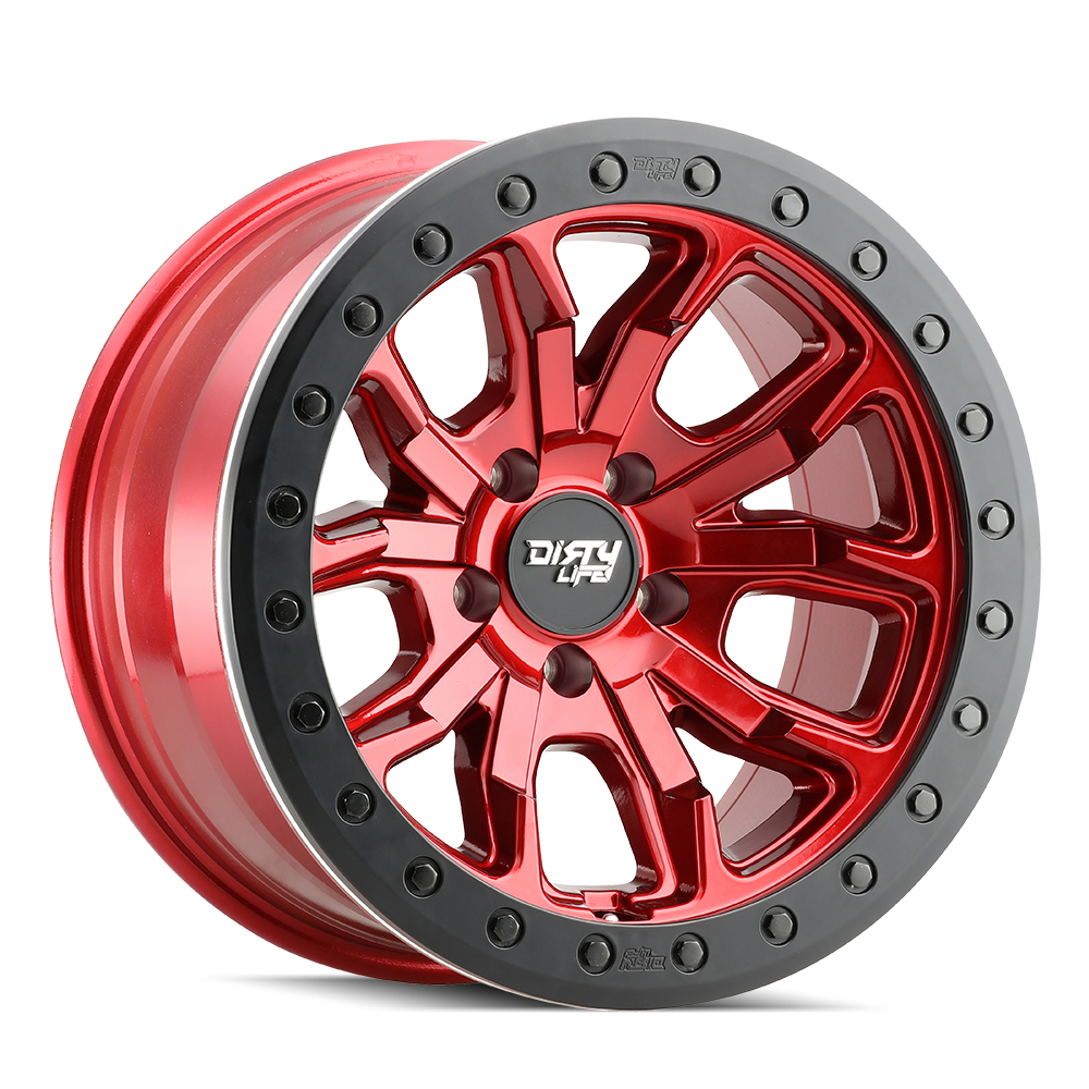 DIRTY LIFE DT-1 Wheels: Stunning Gloss Crimson Candy Red 17x9 5x139.7 ET-38 108