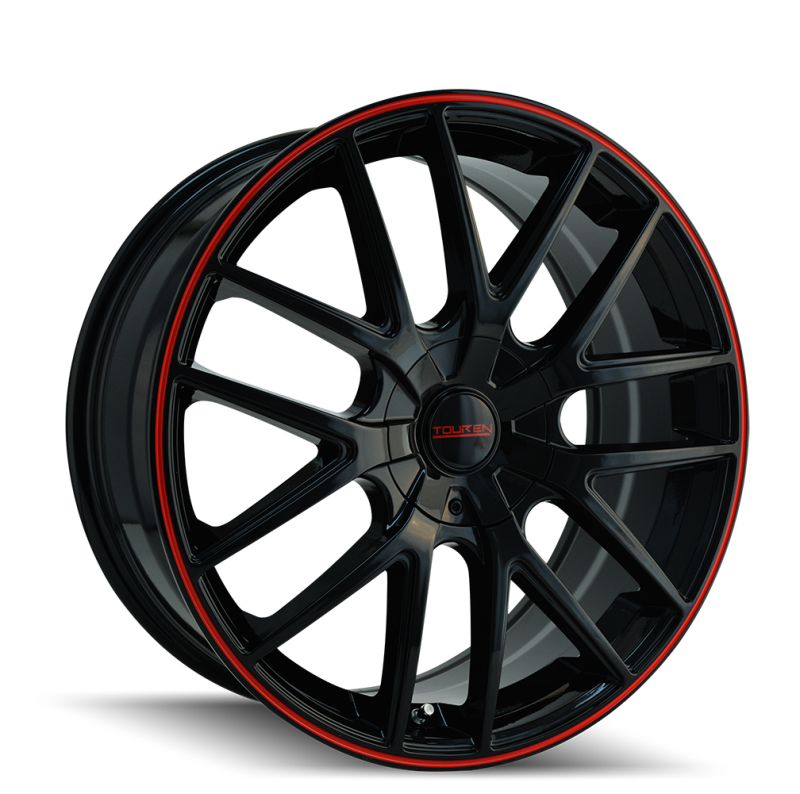 TOUREN TR60 Wheels - Gloss Black with Stunning Red Ring!