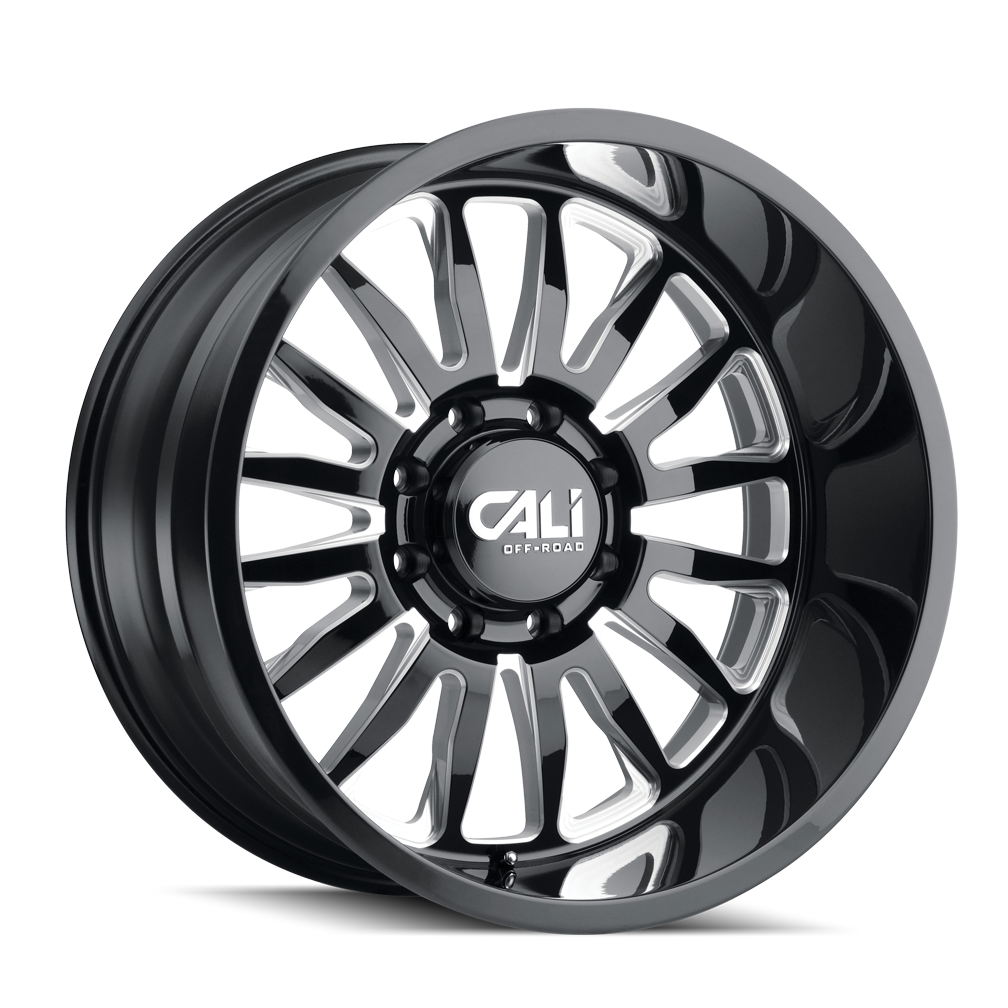 Unleash Your Adventure with CALI OFF-ROAD SUMMIT 26x14 Gloss Black Milled Wheels