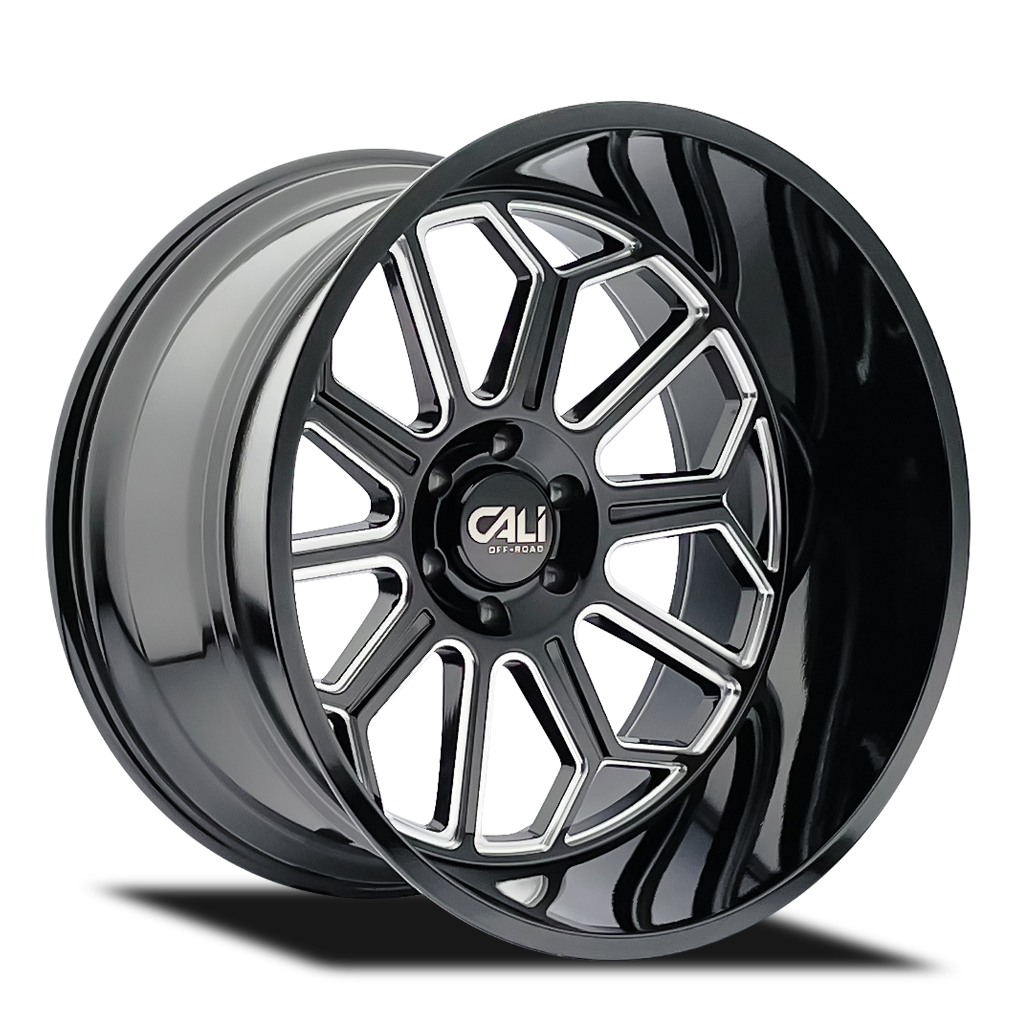 CALI OFF-ROAD AUBURN 24x14 - The Ultimate Gloss Black Milled Wheels for Off-Road Adventures