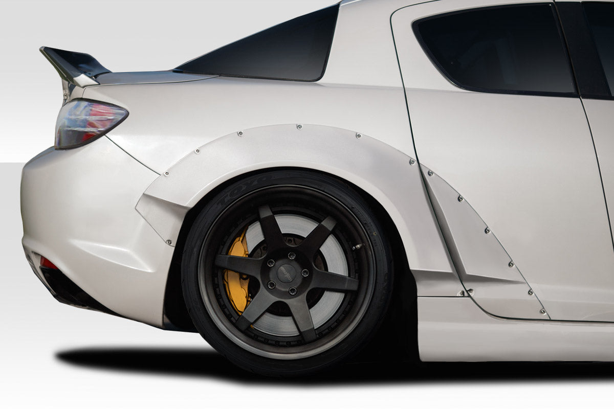 Upgrade Your 2009 - 2011 Mazda RX - 8 with Duraflex RBS Rear Fender Flares (+70mm) - 4 Piece Set!