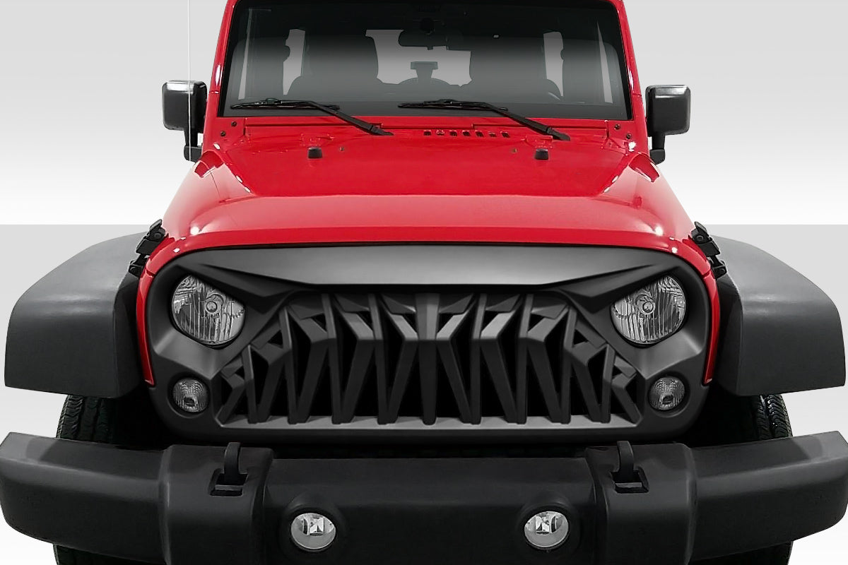 Unleash the Beast: 2007 - 2018 Jeep Wrangler JK Duraflex Monster Grille - One Piece Wonder!