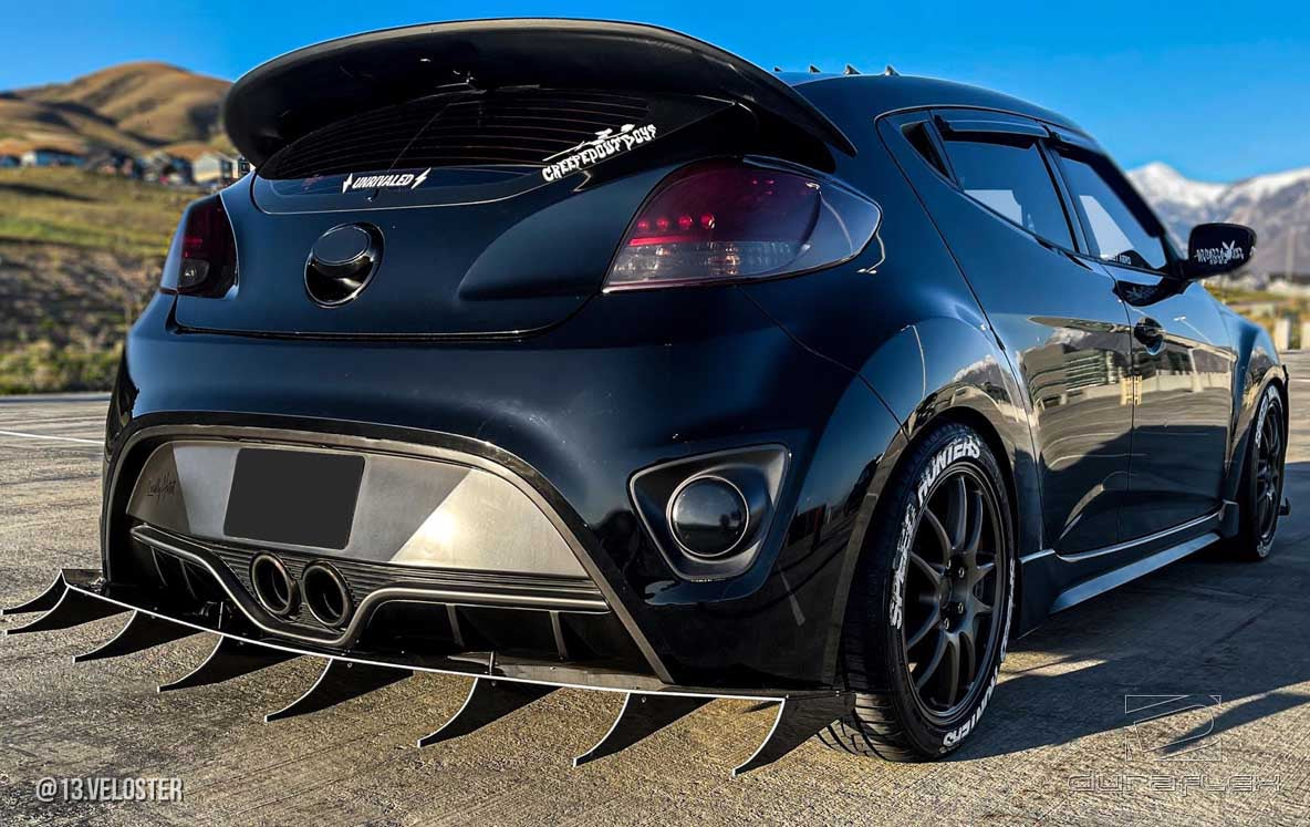 Rev Up Your 2012 - 2017 Hyundai Veloster Turbo with Duraflex D1 Rear Wing Spoiler!