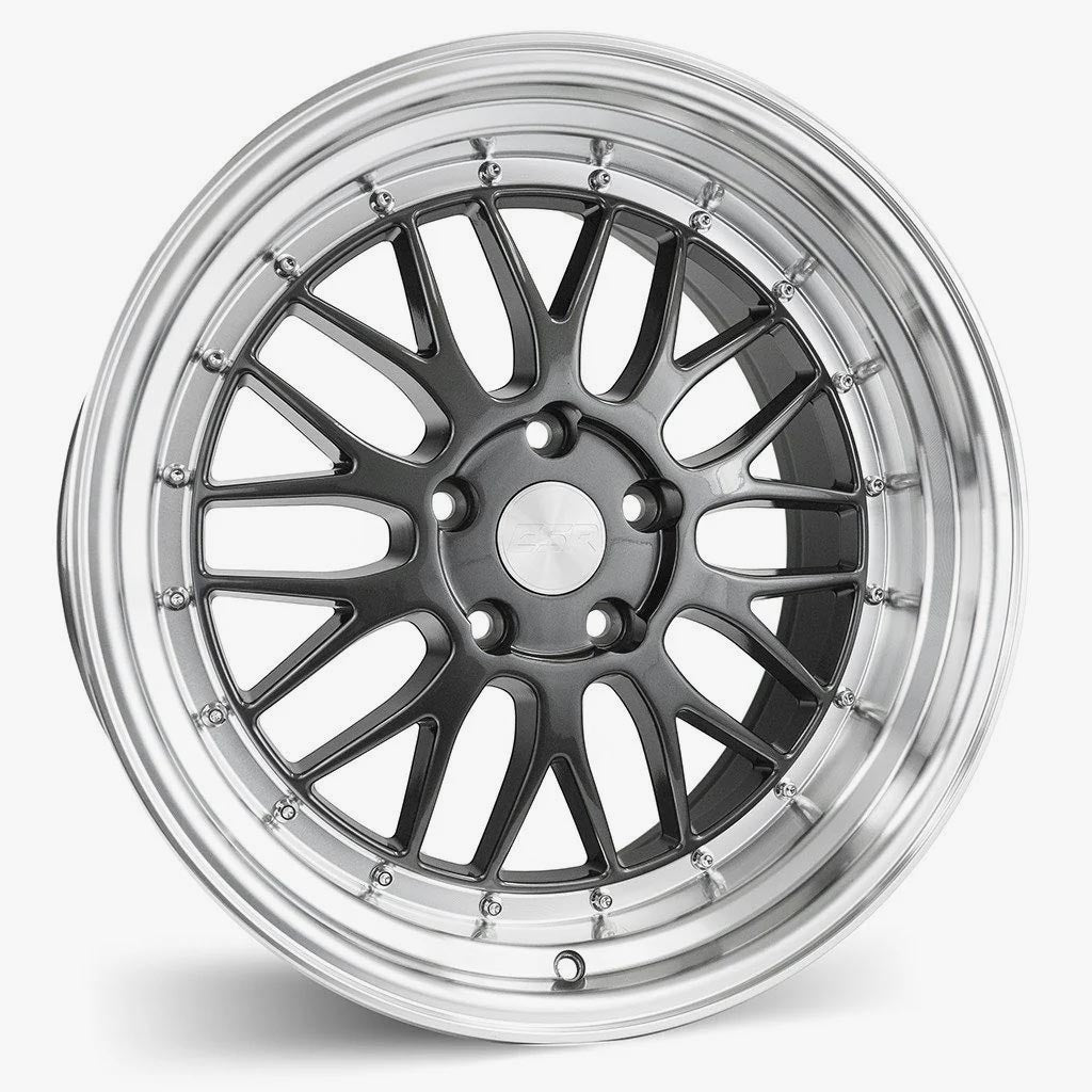 ESR SR05 19x9.5 5x115 (Custom Drill) ET35 Gunmetal / Machined Lip