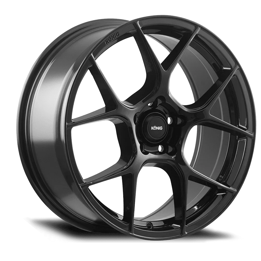 Stunning KONIG DIVERGE 18x8 5x115 ET40 73.1 Gloss Black Wheels