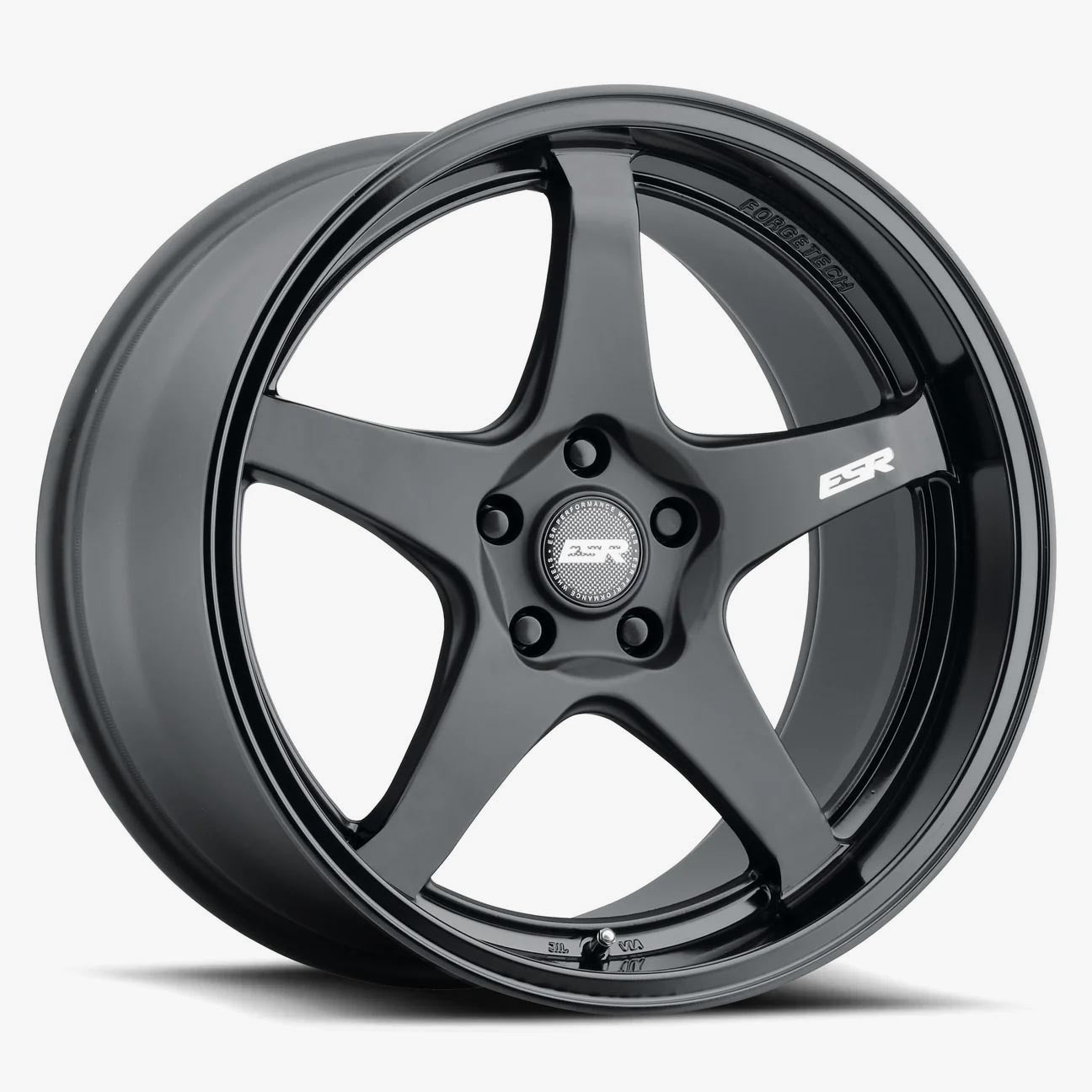 ESR APX5 19x9.5 5x112 Custom Drill Wheels - Matte Black Face & Gloss Black Lip