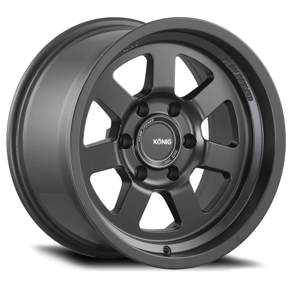 Stunning KONIG HT2 18x9 5x127 ET0 71.5 Matte Black Wheels - Upgrade Your Ride Now!
