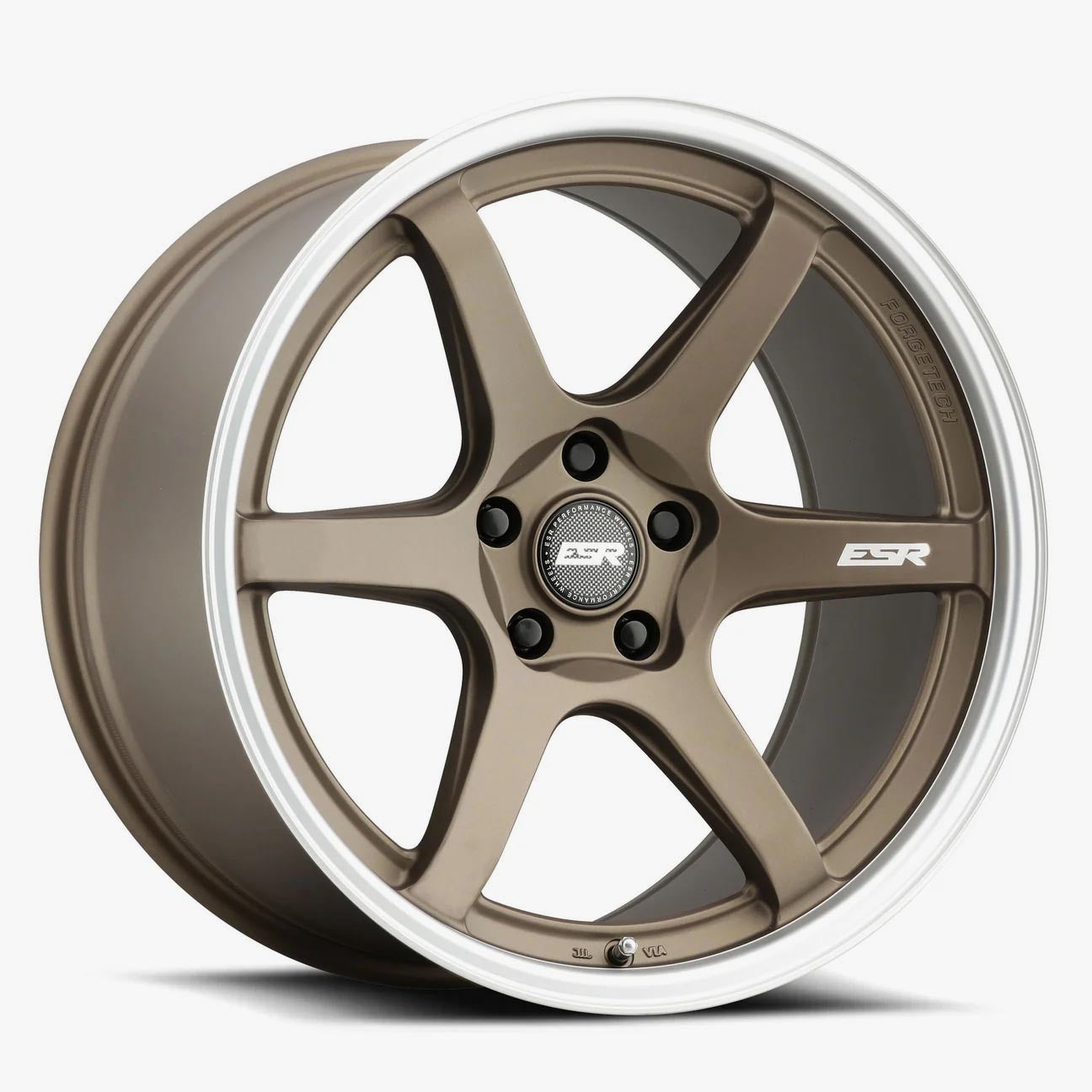 ESR AP6 18x9.5 5x115 Custom Drill Wheels - Stunning Matte Bronze with Machined Lip!