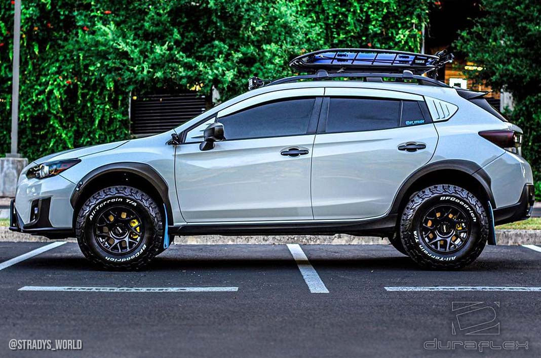 Get the 2018 - 2023 Subaru XV Crosstrek Duraflex Fennec Outdoors Edition Rear Window Scoops (2 Piece) Now!