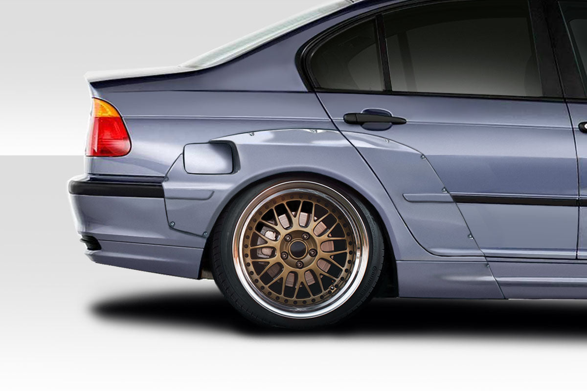 Upgrade Your 1999 - 2001 BMW 3 Series E46 4DR with Duraflex Circuit Wide Body Rear Fender Flares - 4 Piece Set