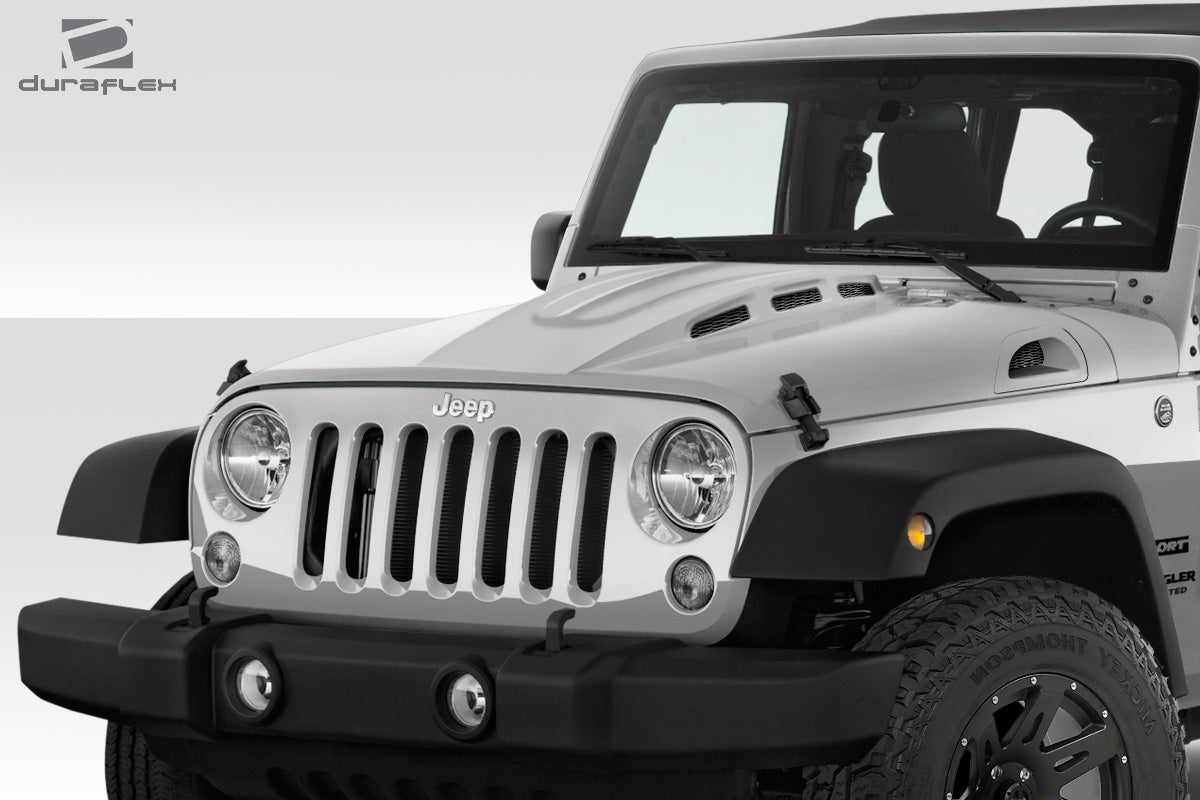 Unleash the Power: 2007 - 2018 Jeep Wrangler JK Duraflex AVG One - Piece Hood